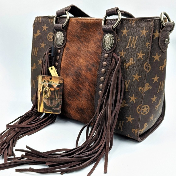 Montana West Handbags - Montana West Signature Monogram Hair On Purse